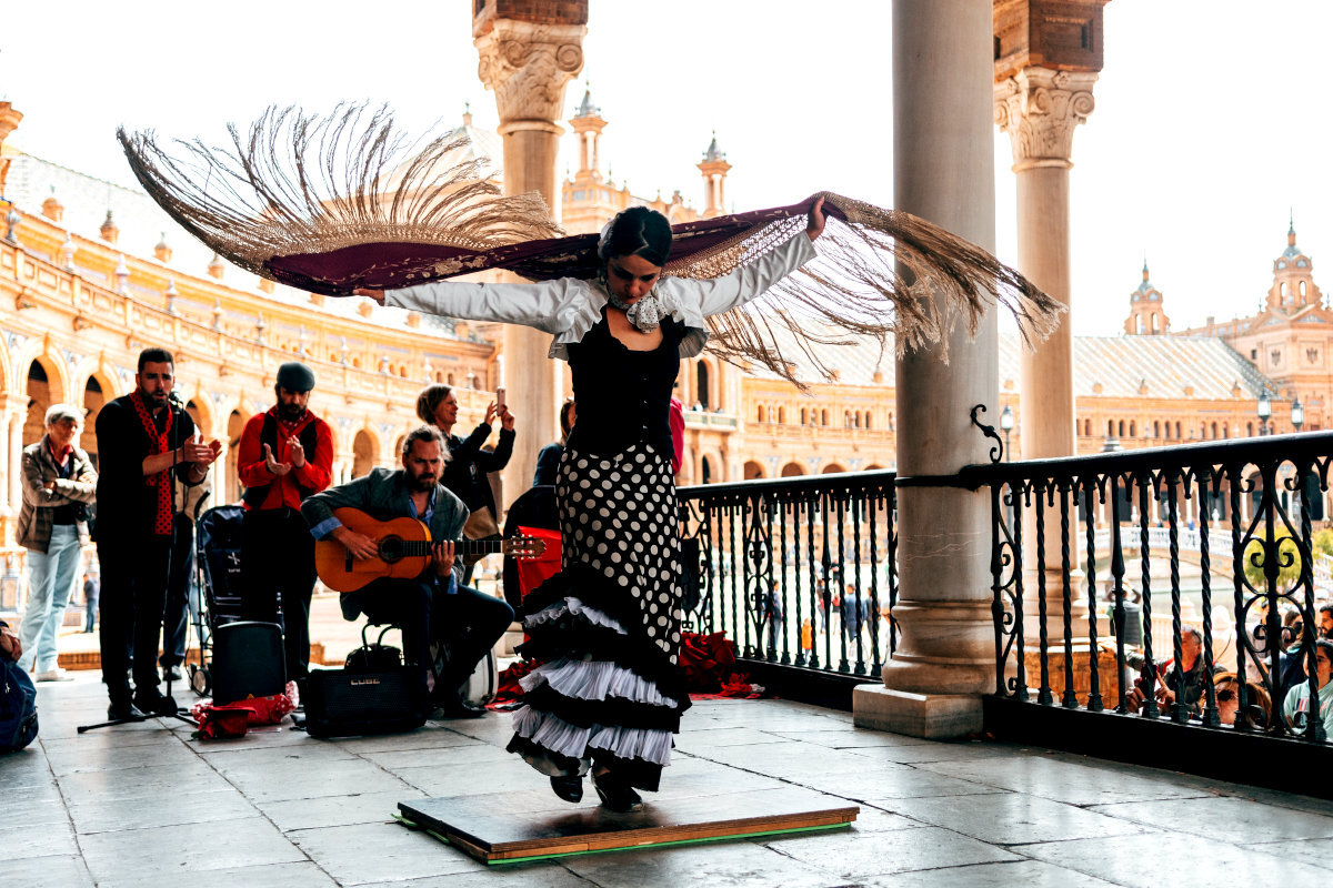 Испания фламенко танец на улице