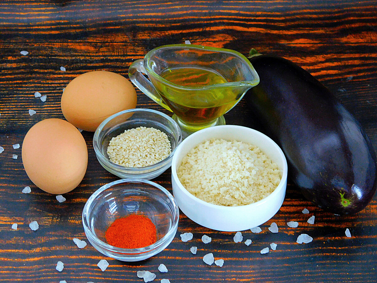 Ингредиенты для приготовления палочек из баклажанов