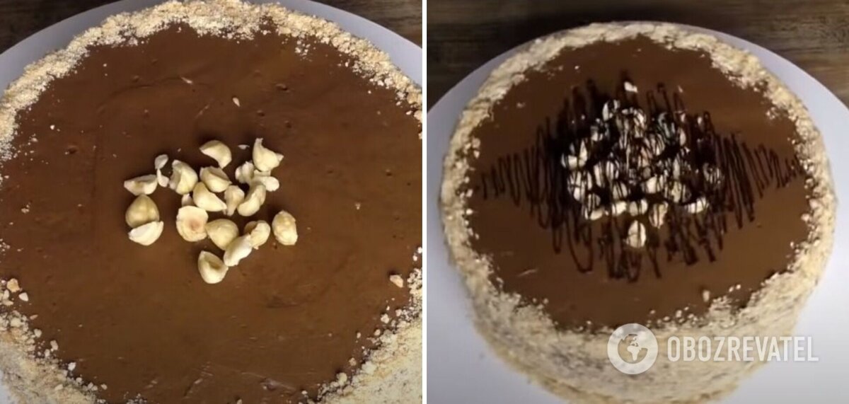 Киевский торт с шоколадным кремом