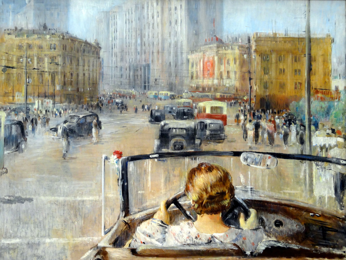 "Новая Москва", 1937 г. Картина Юрия Пименова.
