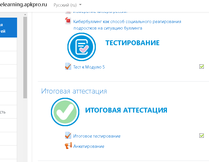 Итоговый тест и промежуточные все прошёл