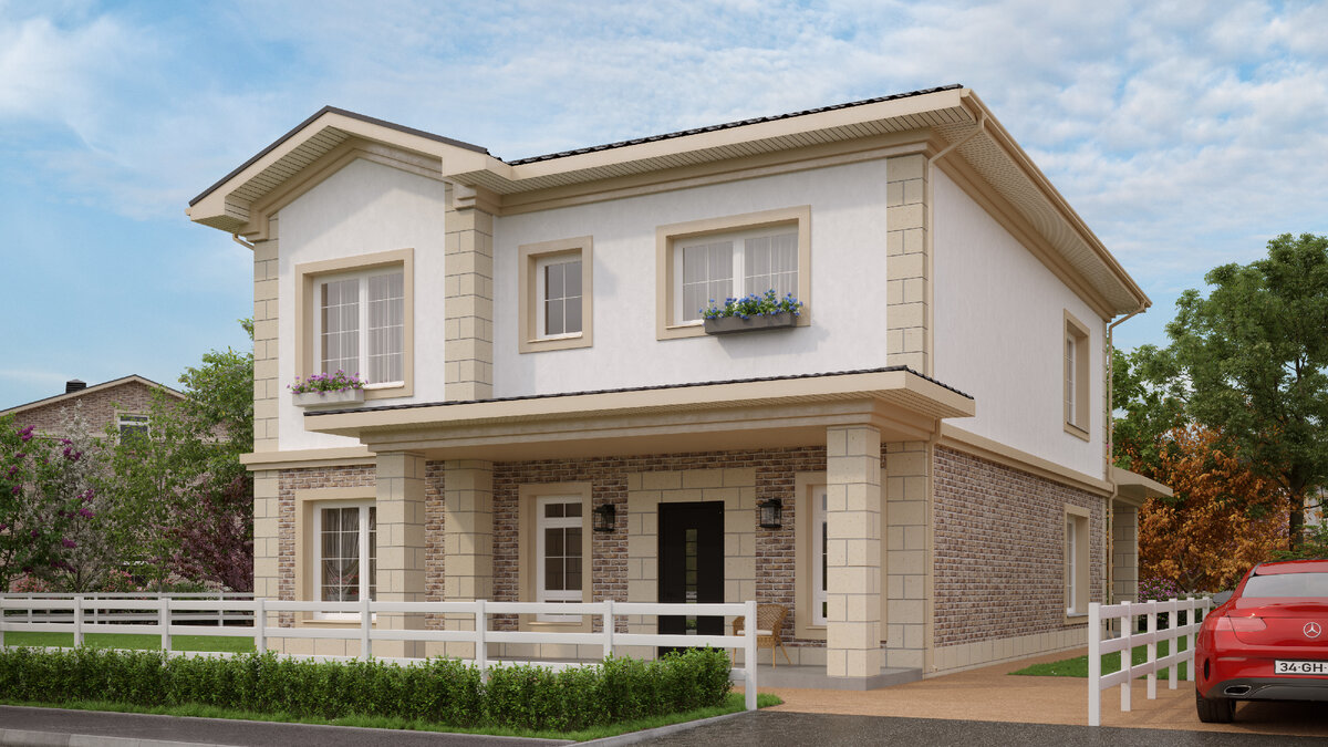 Индивидуальный коттедж 243 м2