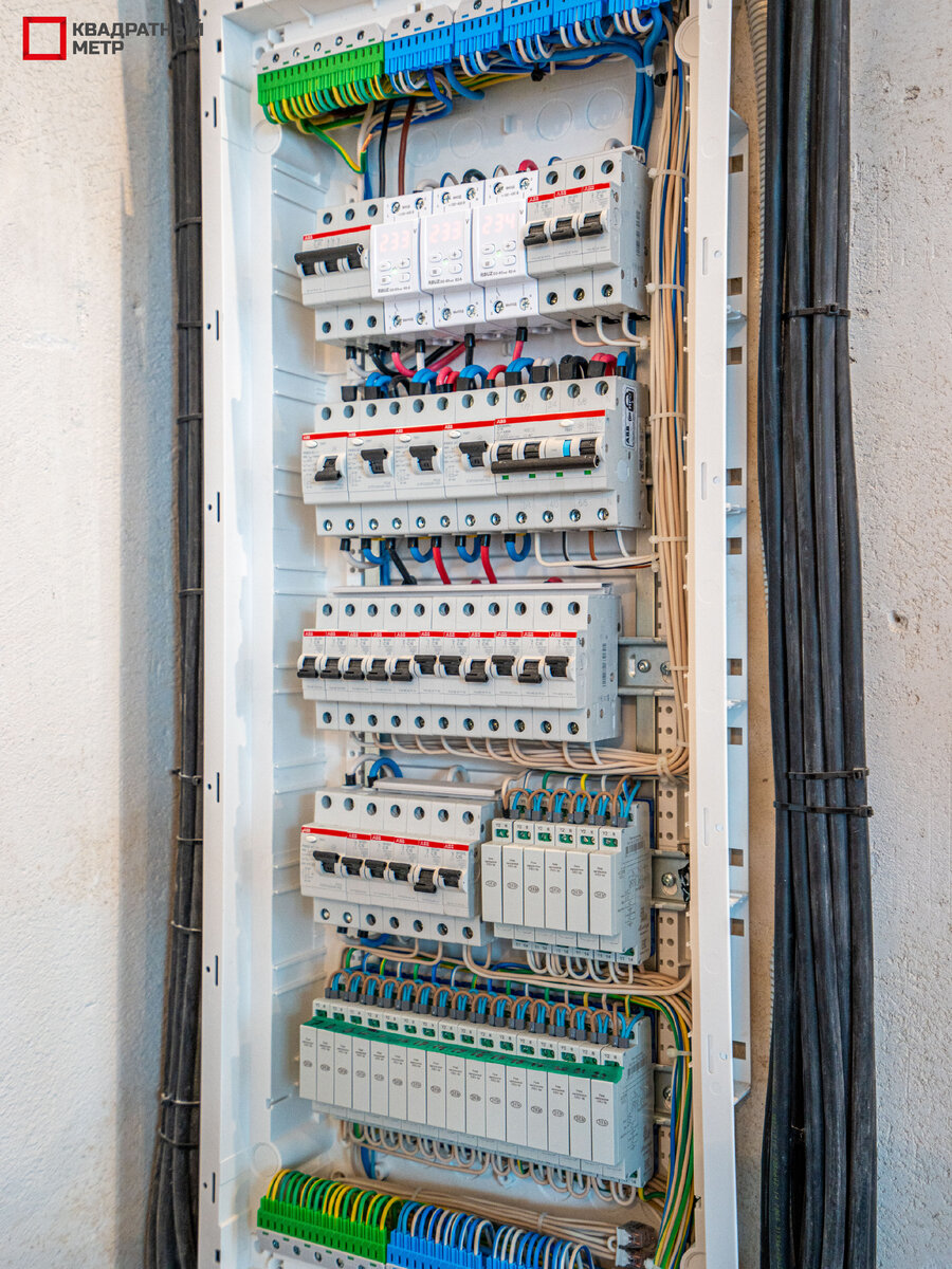 Электрощит в 2х комнатной квартире с применением импульсных реле РИО М-1.-2