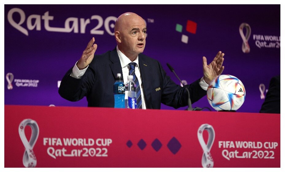    Джанни Инфантино выступил в защиту ЧМ-2022 в Катаре. Фото: Reuters