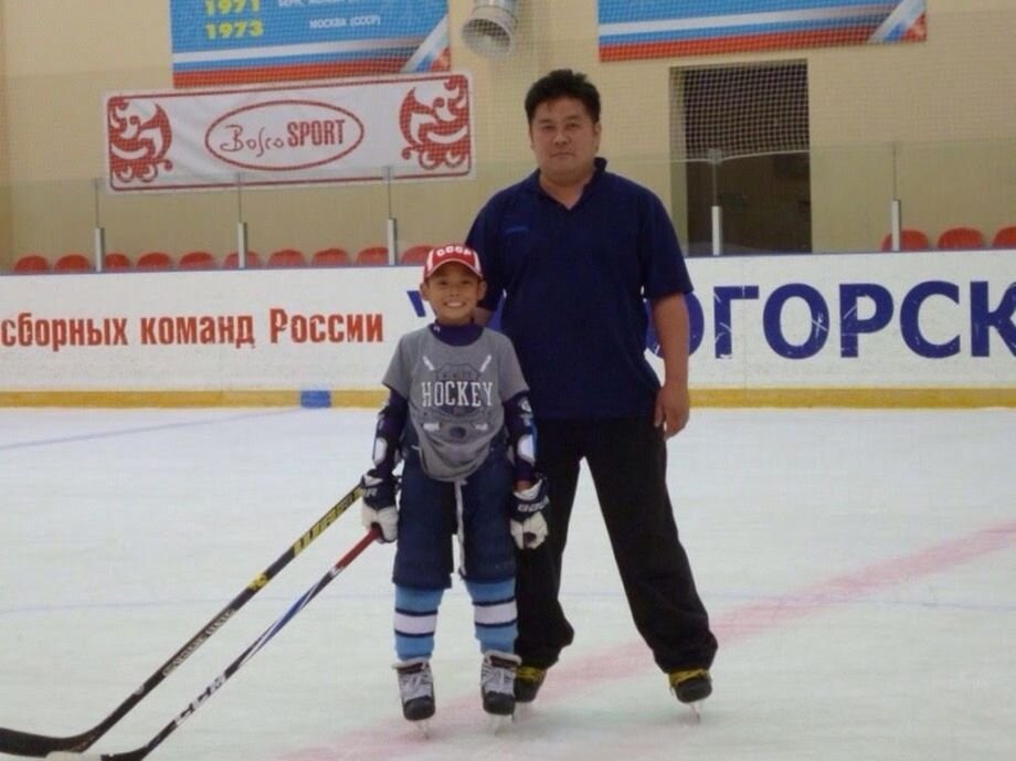 Ю Сато с отцом