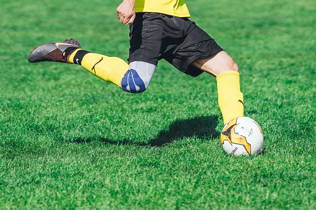 Soccer playing Bird view