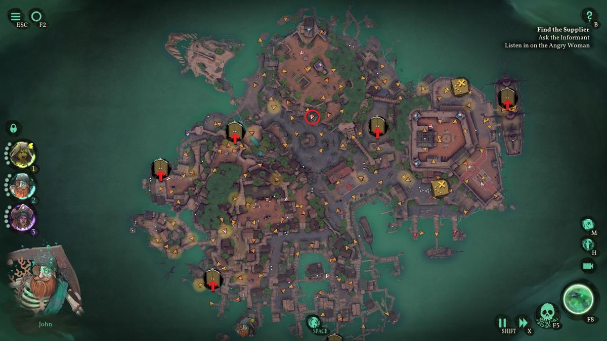 ✅Этот гайд по игре Shadow Gambit: The Cursed Crew поможет вам найти всех разработчиков на разных картах. При игре вам следует нажать «h», чтобы выделить врагов и видеть их имена.-63