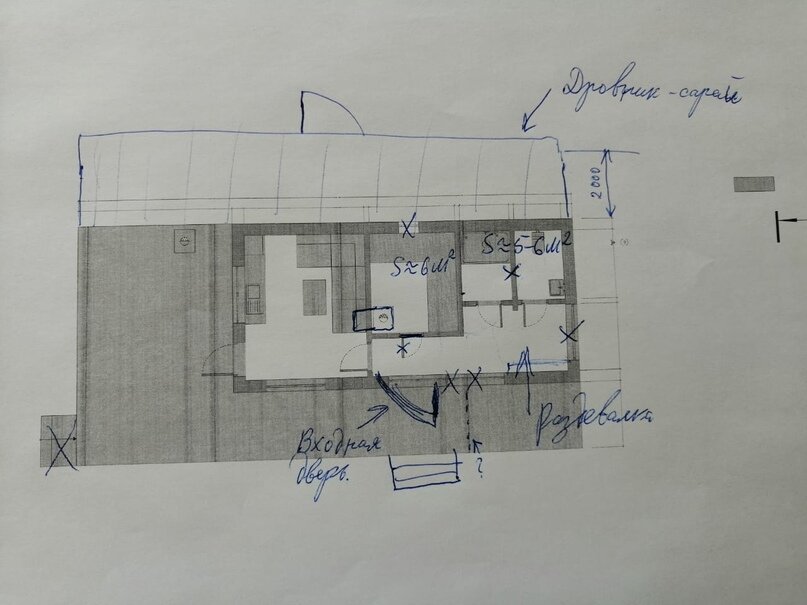 план бани, правки заказчика