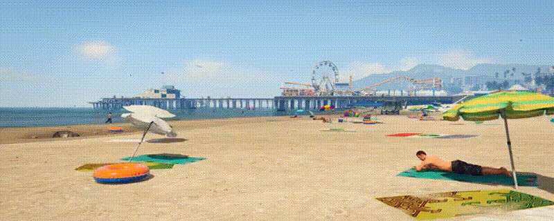 Пустующий пляж в ветреную погоду