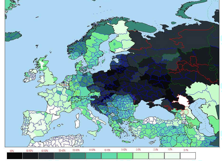 Гаплогруппы россии карта