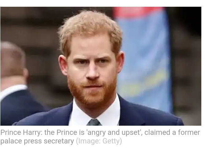 Скрин с express: бывший королевский пресс-секретарь назвал Гарри  злым и расстроенным