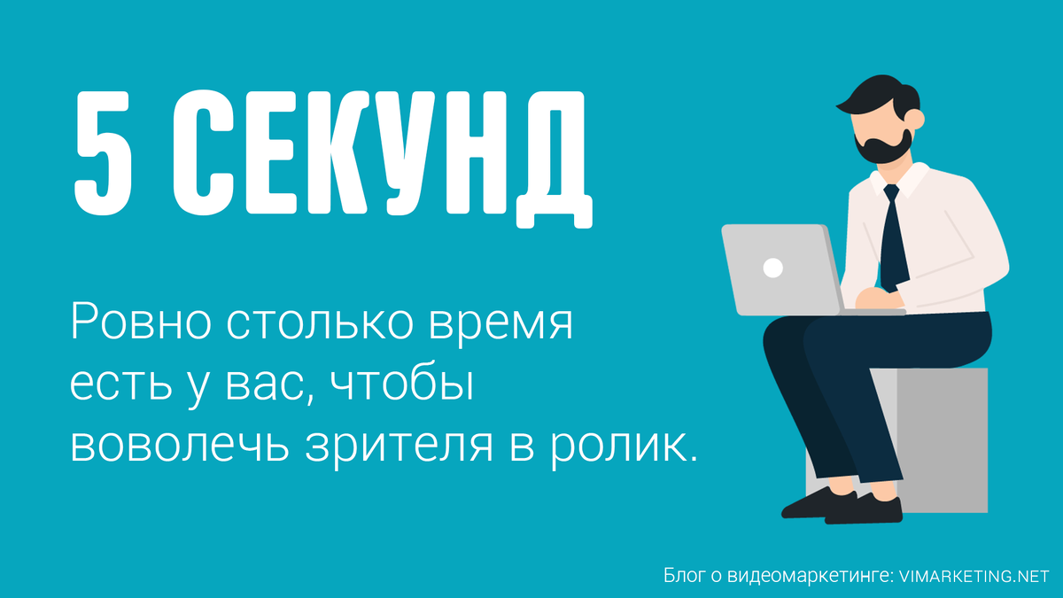 5 секунд – ровно столько время есть у вас, чтобы вовлечь зрителя в ролик.