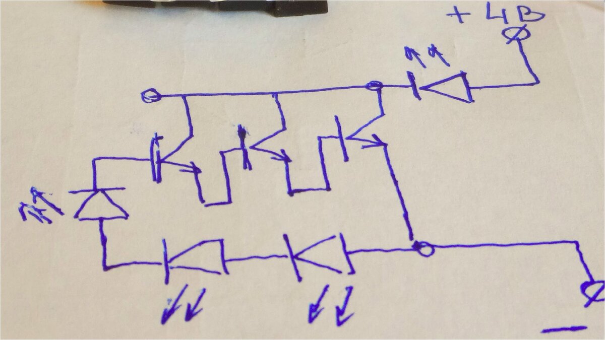 Cхема светодатчика на светодиодах