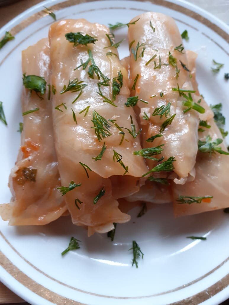 Голубцы только что мною приготовленные,по выше указанному рецепту👍