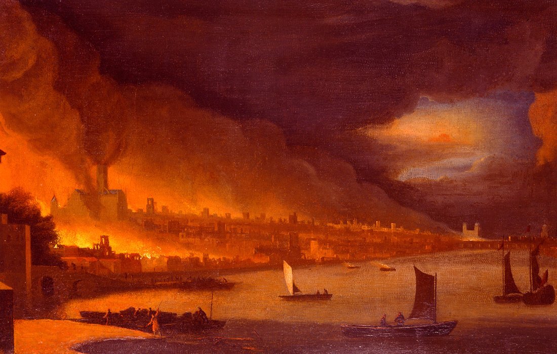 The great fire was in. Великий пожар в Лондоне в 1666. Великий Лондонский пожар 1666 года. Лондонский пожар 1666. Пожар в Лондоне 1666.