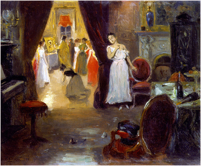 Владимир Маковский "Освящение публичного дома", 1900 год (Эскиз)