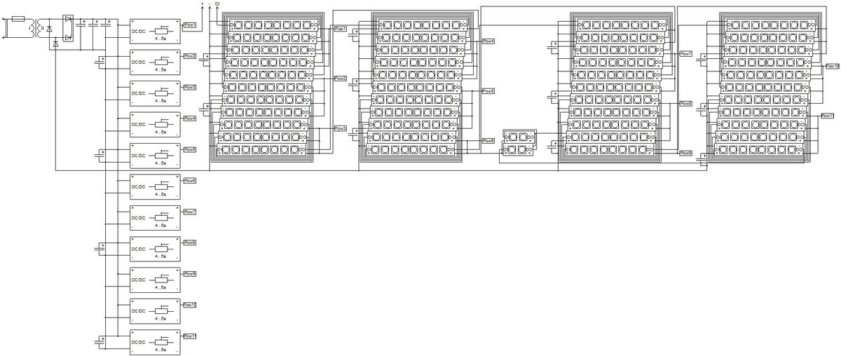 Схема индикации и блока питания.