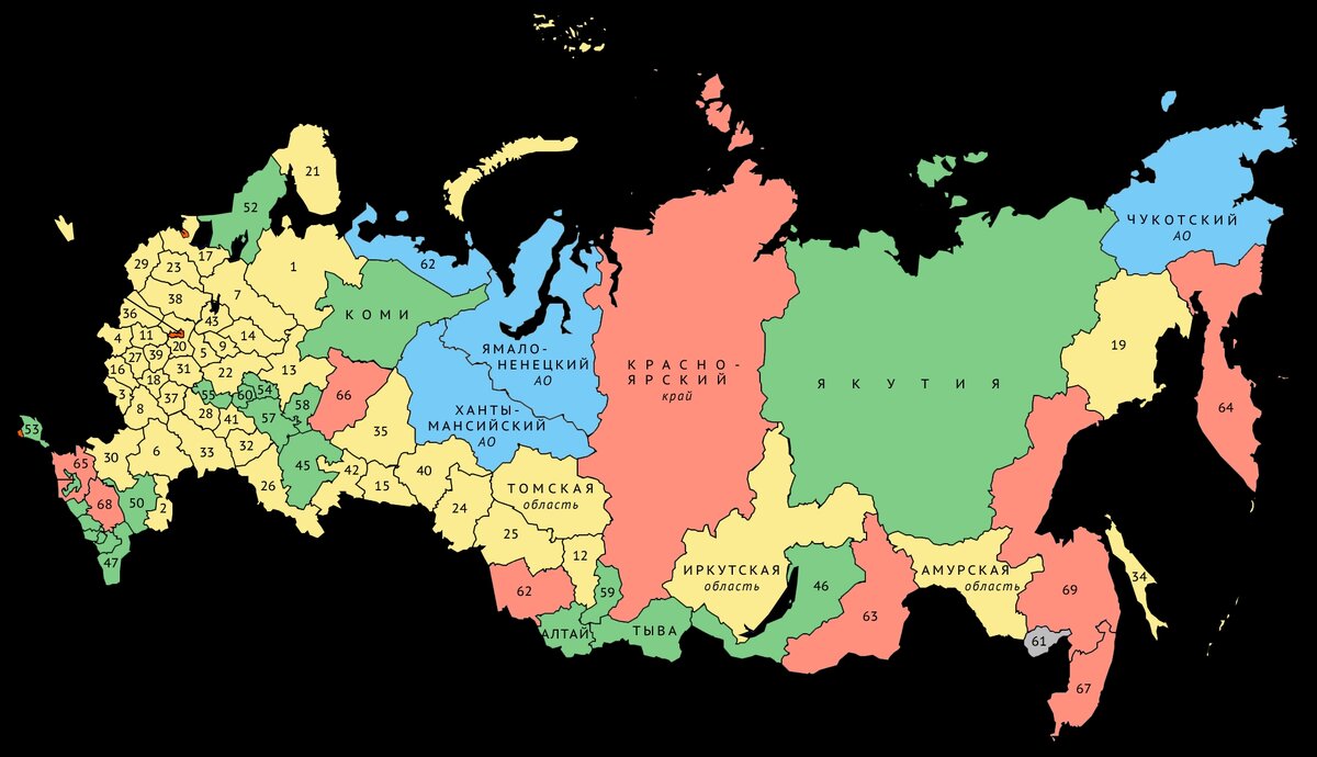 Карта России.