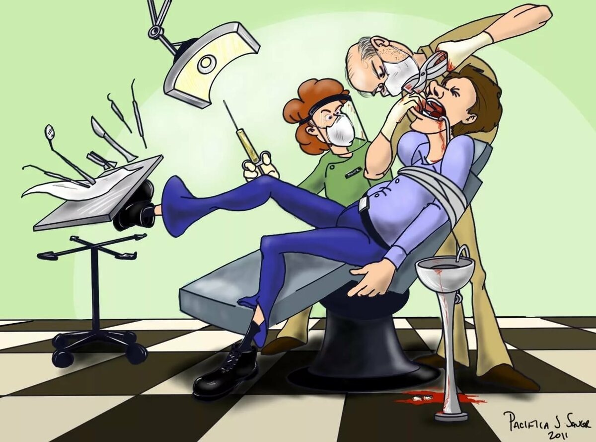 Женщина на приеме у стоматолога – мужчины. Лежит в кресле, рот в заморозке, доктор что-то сверлит. Тут у пациентки начинает разрываться мобильник. После пятого звонка врач не выдерживает и хватается за трубку:
– Алло!!!
– Алоо!!! (тоже мужской голос)
Врач:
– Ты кто?!
– МУЖ!!! !
– Слушай, муж, я щас кончу, она сплюнет и перезвонит!