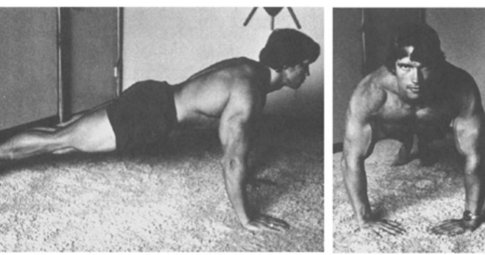 Arnold Schwarzenegger в спортзале