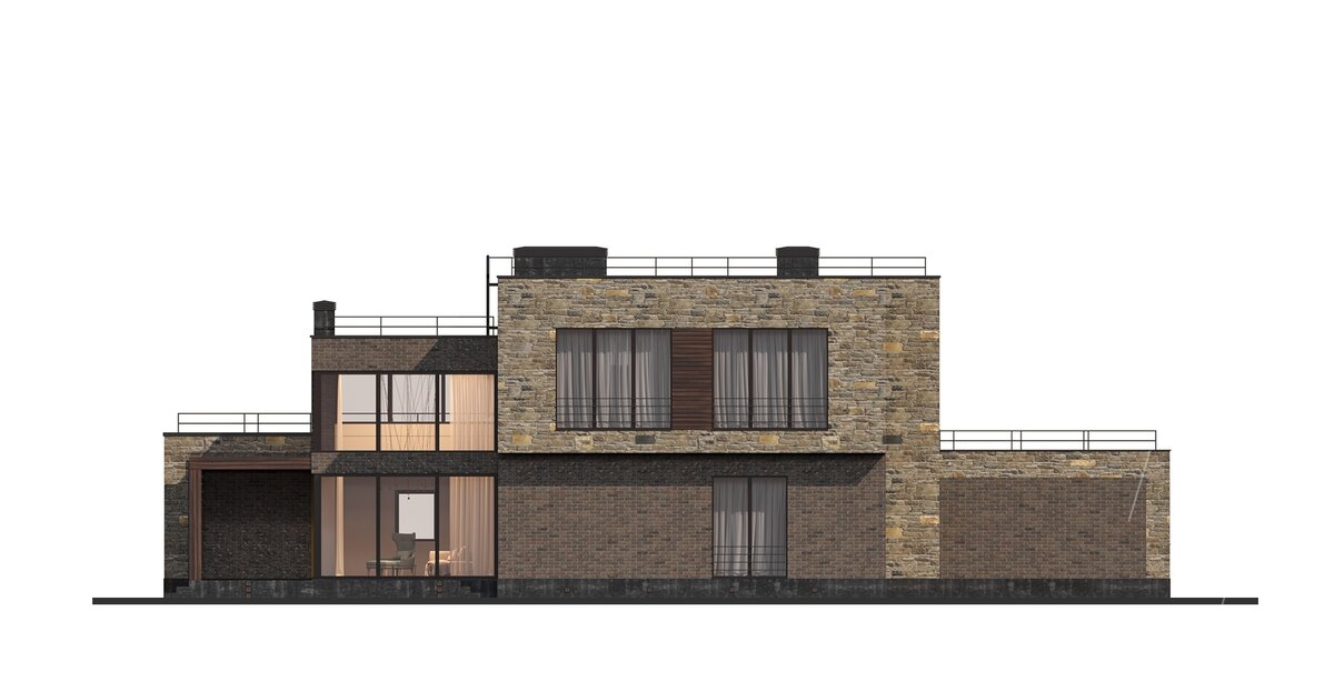 Главный фасад - «Вард Хаус» Проект дома - М - 365