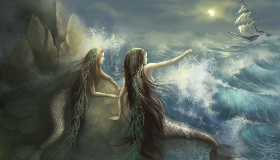 Сирены заманивают корабль на скалы, отравляя разум моряков