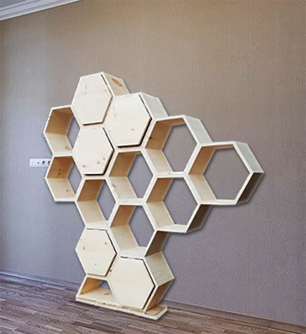 Шкафчик из шестигранников