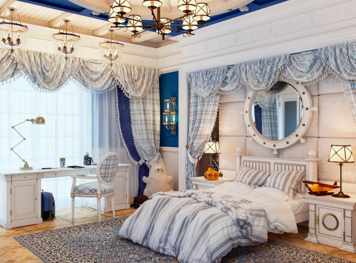 Спальня в морском стиле (79 фото)