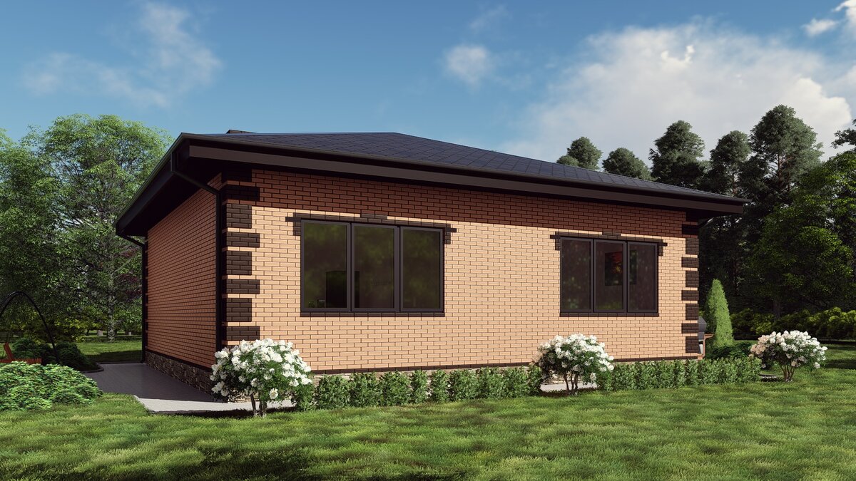 the finished project of the house "Azure" 2023 СК Кировдом - строительство домов