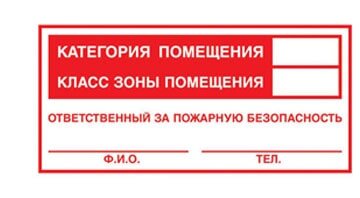 Знак F18 пожарной категории помещения (источник tt-snab.ru)