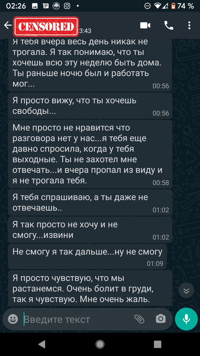 Фрагмент нашей с ней вчерашней переписки (с полной версией можете ознакомиться тут – https://cloud.mail.ru/public/3YZw/5rfpAdS9V)