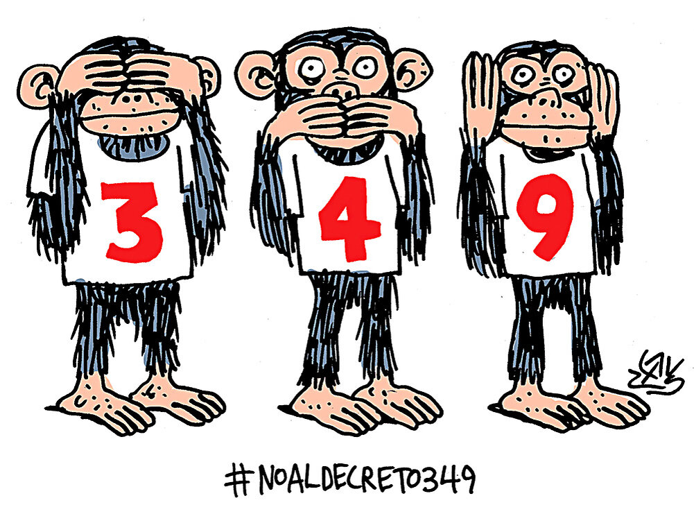 Карикатура из петиции против декрета №349.