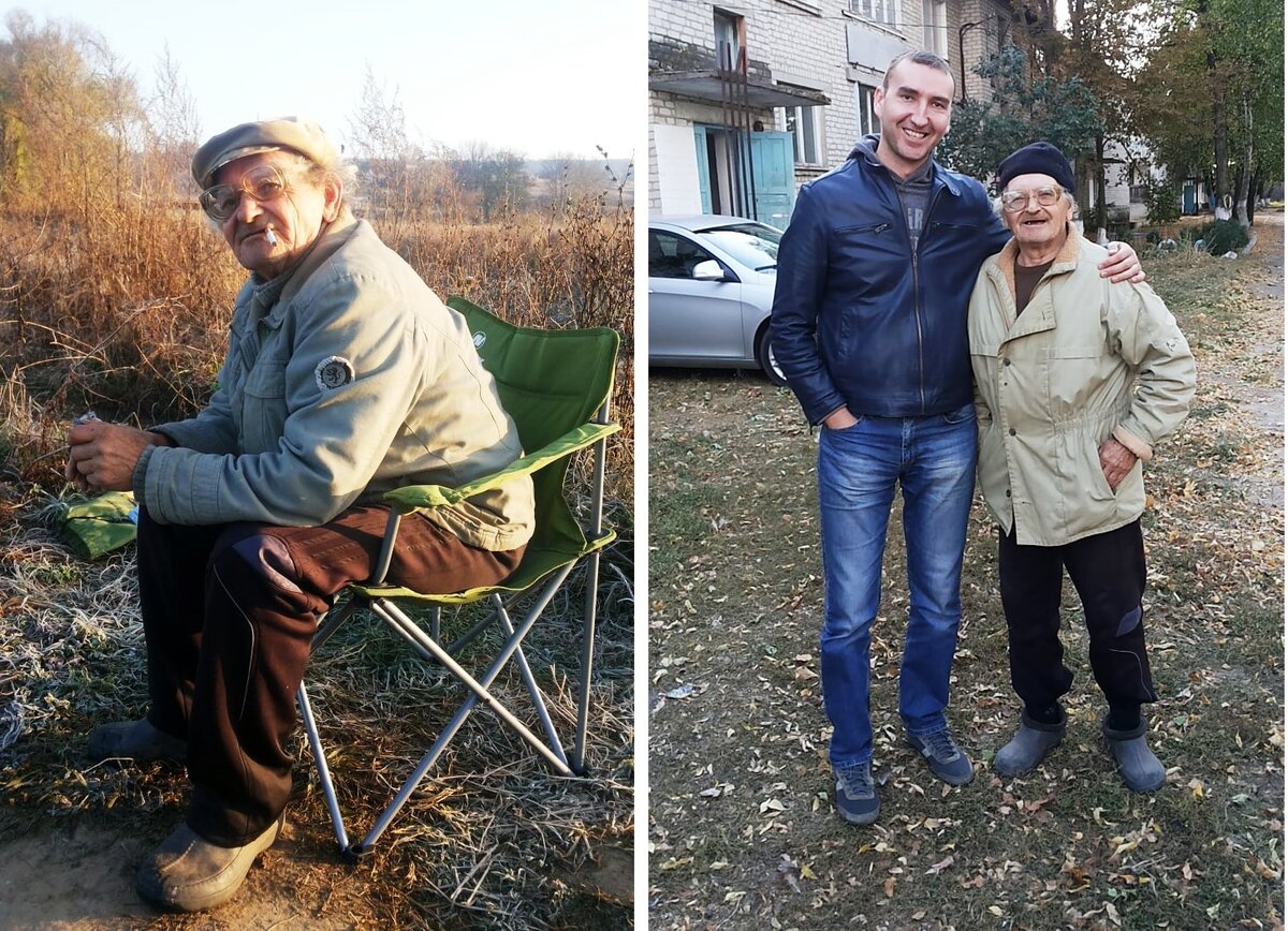 Отец на одной из последних своих рыбалок в жизни