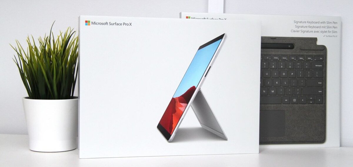 коробка Microsoft Surface Pro X