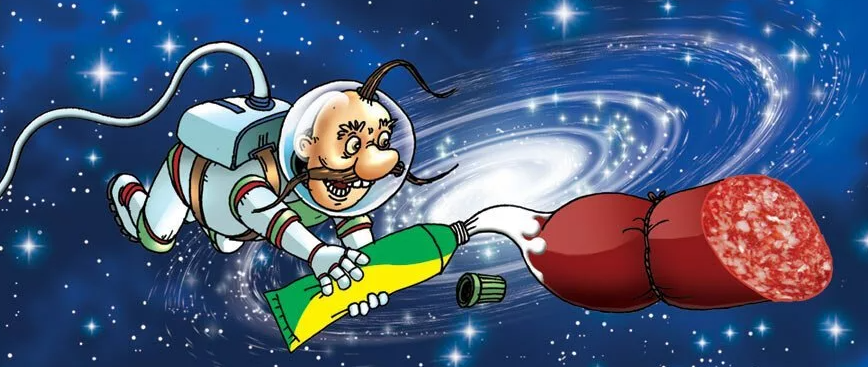 Карикатура на украинского космонавта