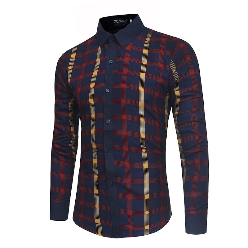 Мужская рубашка с длинным рукавом