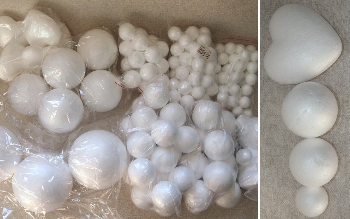 Слева – что есть у меня. Справа – выбранное. Шарики - 5,7,8см