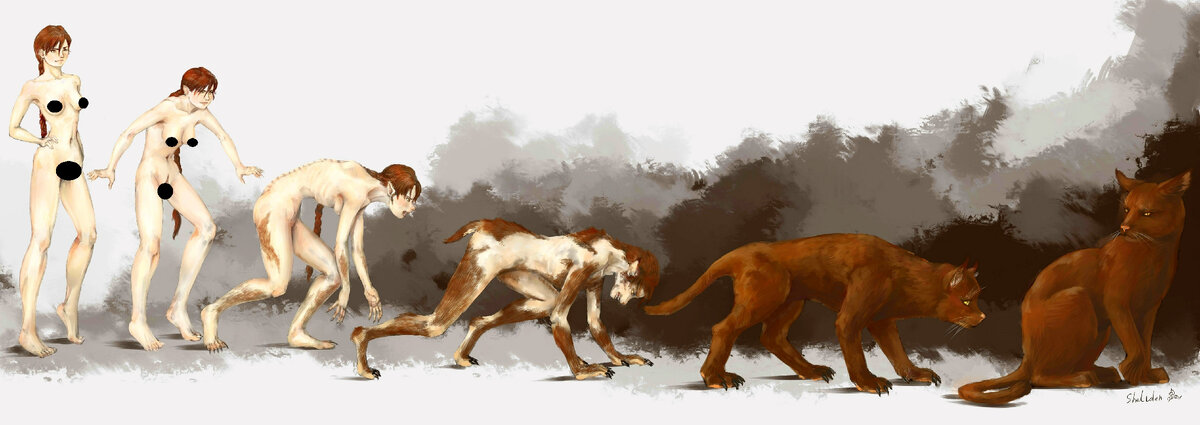 Человек, обернувшийся кошкой