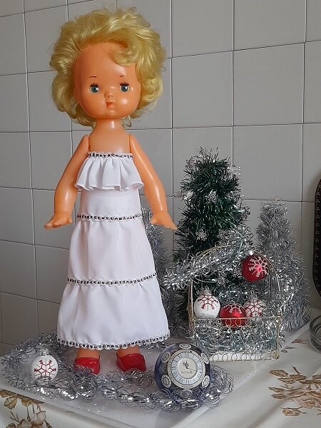 Шёлковое платье "Новогодняя метелица". Январь, 2022. 