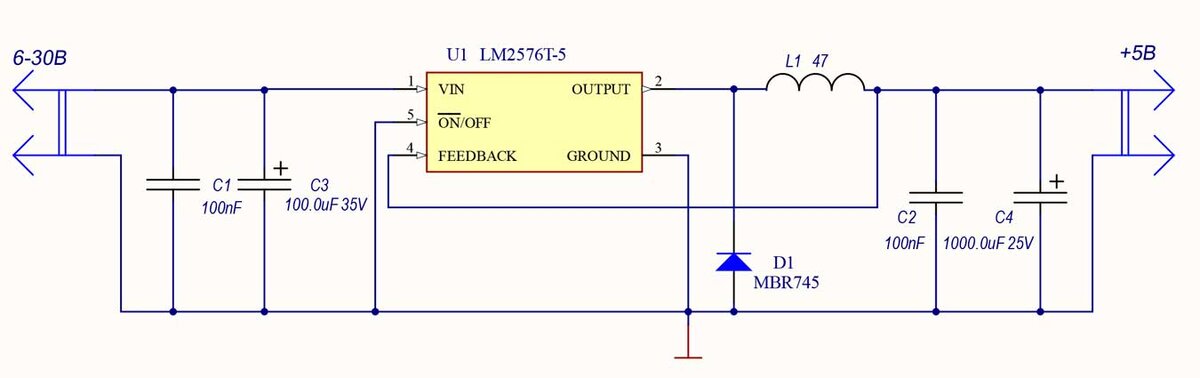 Принципиальная схема стабилизатора