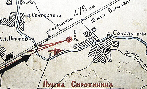 Предположительная позиция Н. Сиротинина. Схема из открытых источников. 