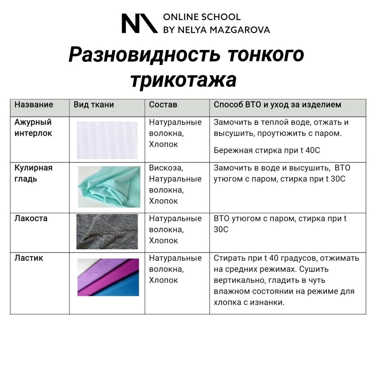 Неля Мазгарова: разновидность тонкого трикотажа