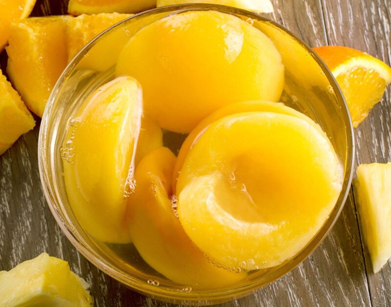 персики в сиропе
