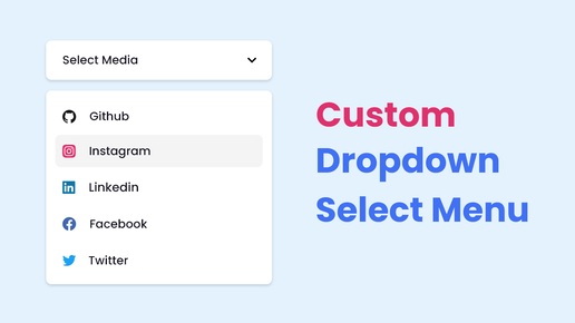 Пользовательское выпадающее меню выбора | Custom Dropdown Select Menu