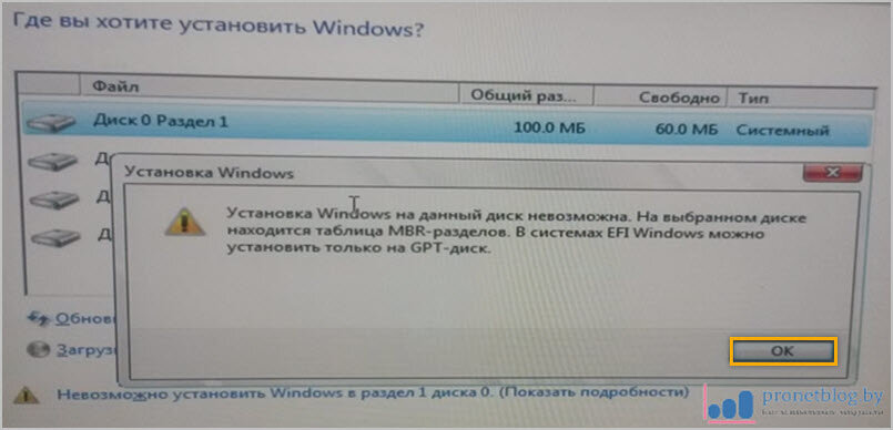 Установка на данный диск. Установка Windows невозможна выбранный диск. Установка на данный диск невозможна на выбранном диске. На выбранном диске находится таблица MBR разделов. Невозможно установить винду на диск.