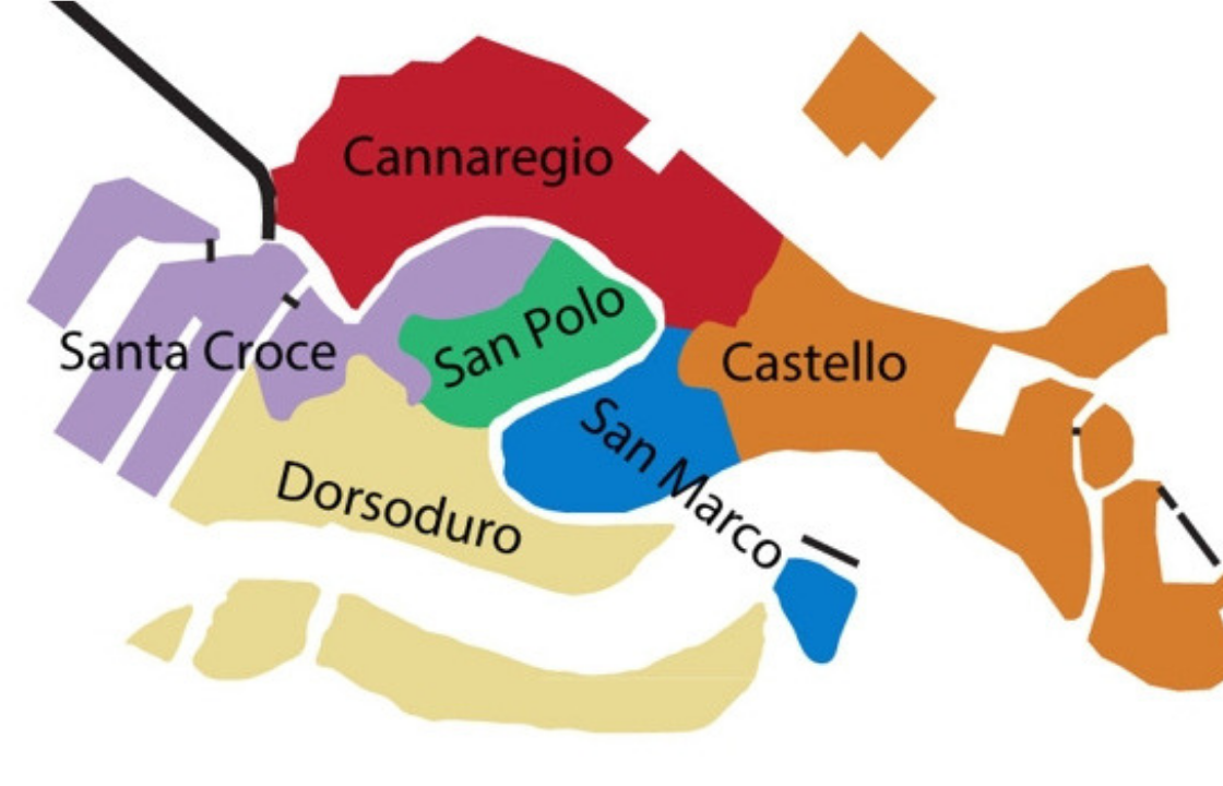 Венецианское гетто карта