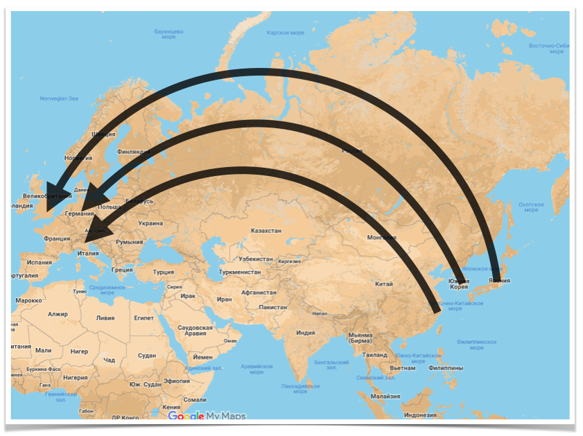 Летать в европу. Маршрут самолета из Европы в Японию. Маршрут самолета из Японии в Америку. Из России в Японию на самолете. Полет из Европы в Японию.
