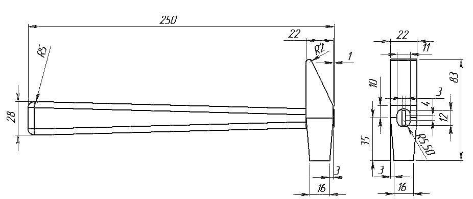 Схема столярного молотка