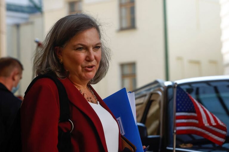Виктория Нуланд после встречи с Рябковым.  Фото из открытых источников