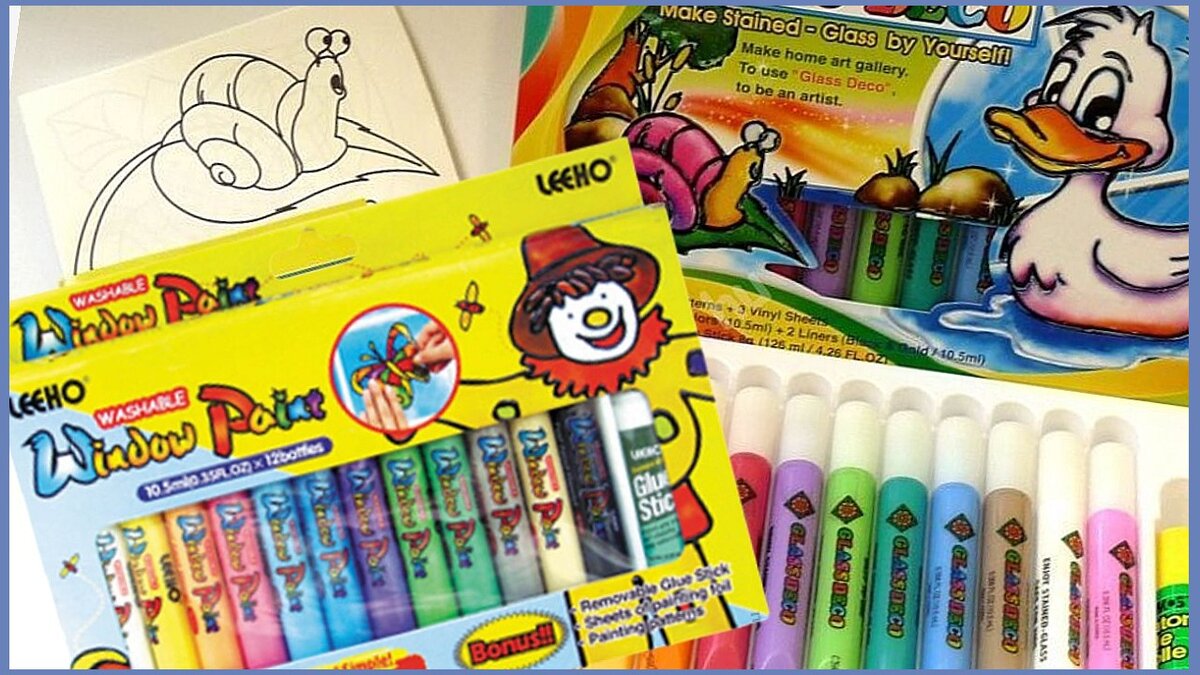 Варианты наборов витражных красок